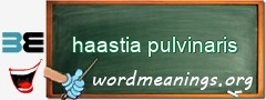 WordMeaning blackboard for haastia pulvinaris